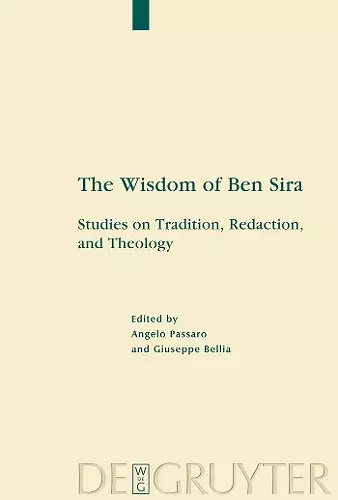 The Wisdom of Ben Sira cover