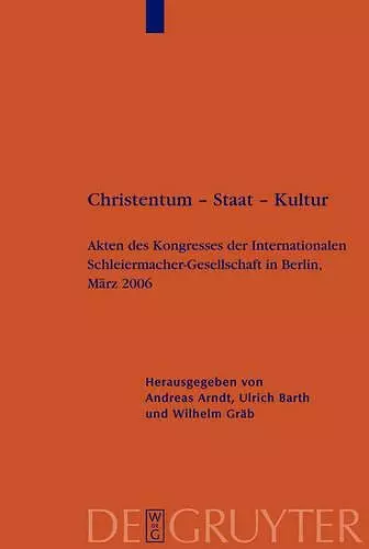 Christentum - Staat - Kultur cover