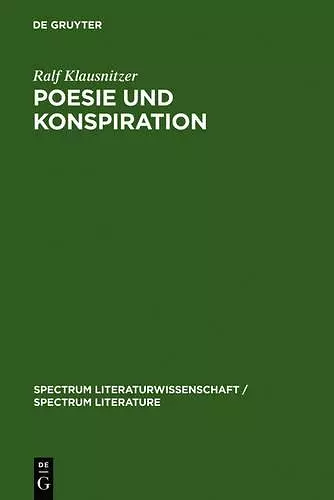 Poesie und Konspiration cover