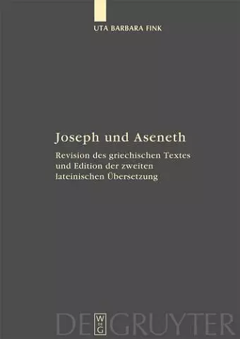 Joseph und Aseneth cover