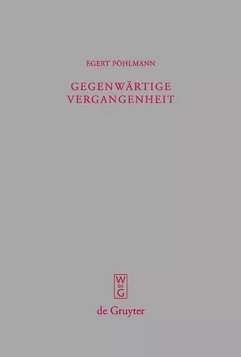 Gegenwärtige Vergangenheit cover