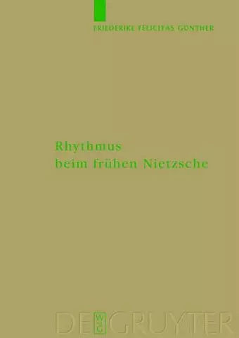 Rhythmus beim frühen Nietzsche cover