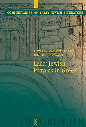 Early Jewish Prayers in Greek cover
