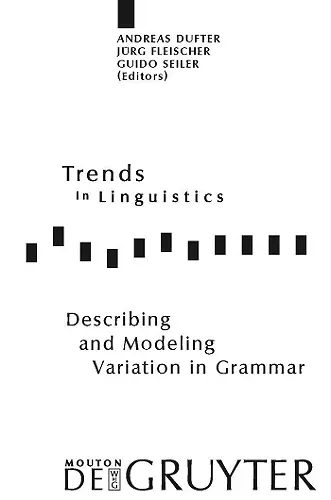 Describing and Modeling Variation in Grammar cover