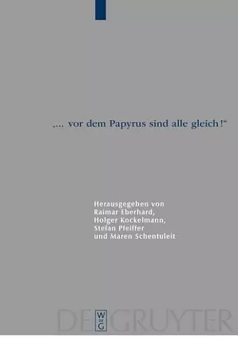 ... VOR Dem Papyrus Sind Alle Gleich! cover