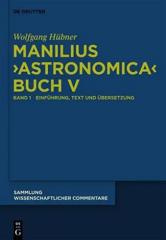 Manilius, Astronomica Buch V cover