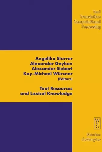 Text Resources and Lexical Knowledge cover