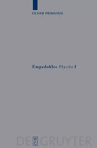 Empedokles Physika I cover