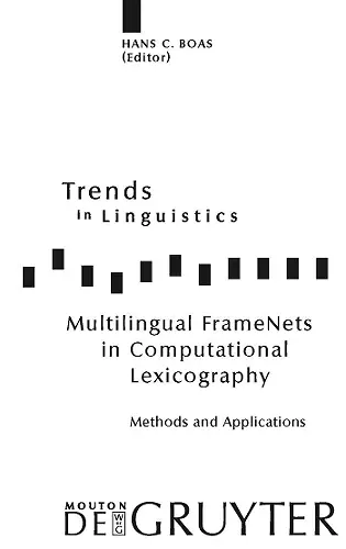 Multilingual FrameNets in Computational Lexicography cover