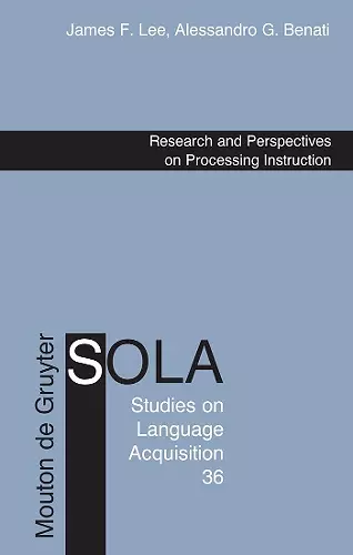 Research and Perspectives on Processing Instruction cover