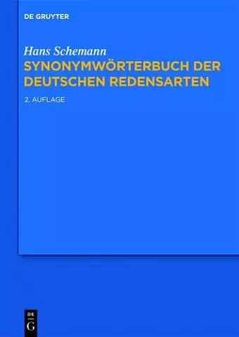 Synonymwörterbuch der deutschen Redensarten cover