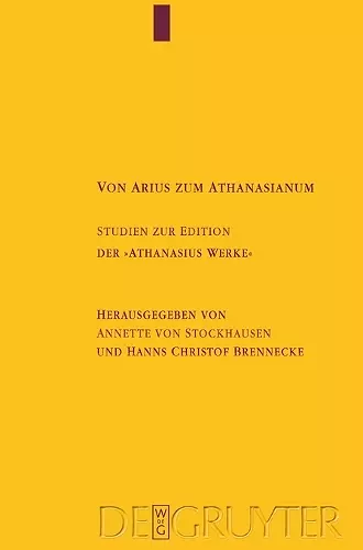 Von Arius Zum Athanasianum cover