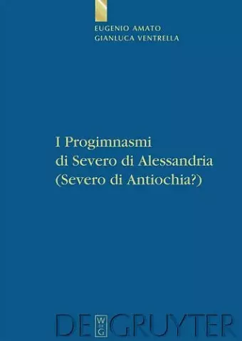 I Progimnasmi di Severo di Alessandria (Severo di Antiochia?) cover