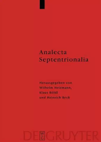 Analecta Septentrionalia cover