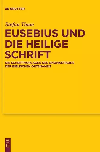 Eusebius und die Heilige Schrift cover