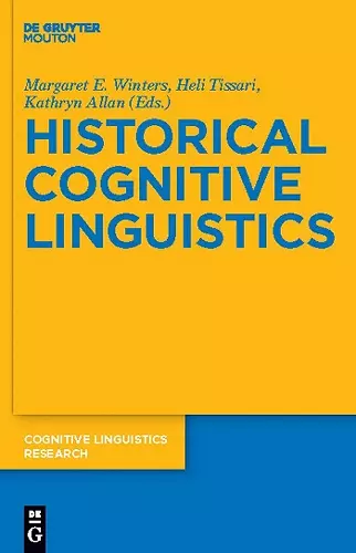 Historical Cognitive Linguistics cover