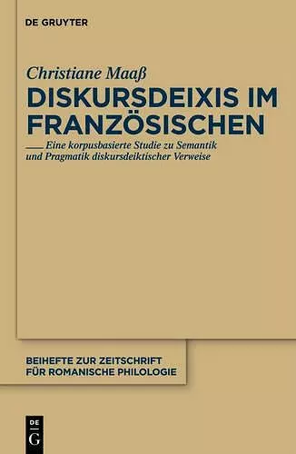 Diskursdeixis im Französischen cover