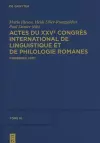 Actes du XXVe Congrès International de Linguistique et de Philologie Romanes, Tome III cover