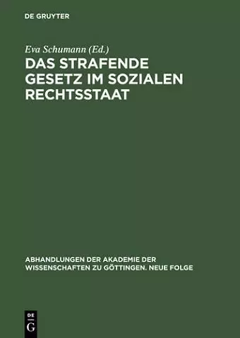 Das Strafende Gesetz Im Sozialen Rechtsstaat cover