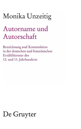 Autorname und Autorschaft cover