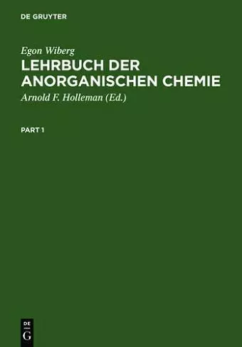 Lehrbuch Der Anorganischen Chemie cover
