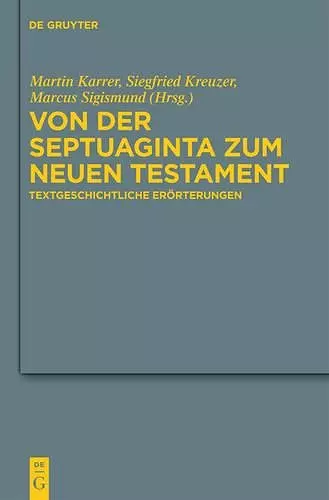 Von der Septuaginta zum Neuen Testament cover