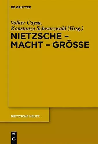 Nietzsche - Macht - Größe cover