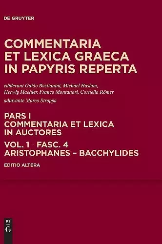 Aristophanes - Bacchylides cover