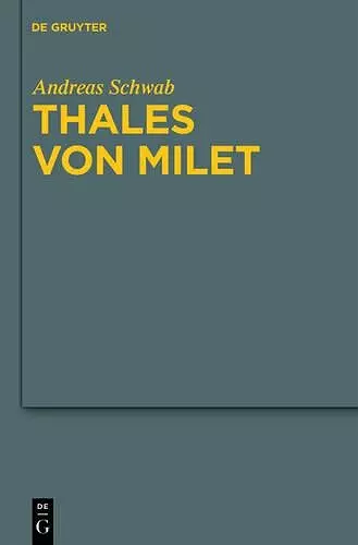 Thales von Milet in der frühen christlichen Literatur cover