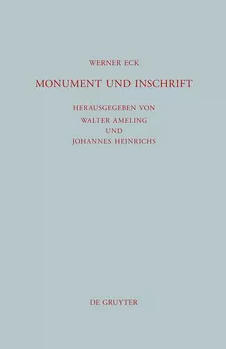 Monument und Inschrift cover