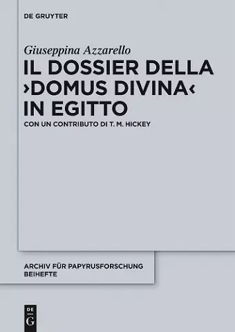 Il dossier della "domus divina" in Egitto cover