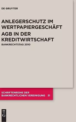 Anlegerschutz im Wertpapiergeschäft. AGB in der Kreditwirtschaft cover