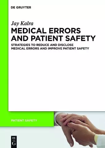 Medical Errors and Patient Safety cover