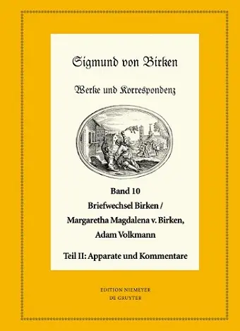 Der Briefwechsel Zwischen Sigmund Von Birken Und Margaretha Magdalena Von Birken Und Adam Volkmann cover