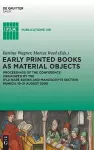 Early Printed Books as Material Objects cover