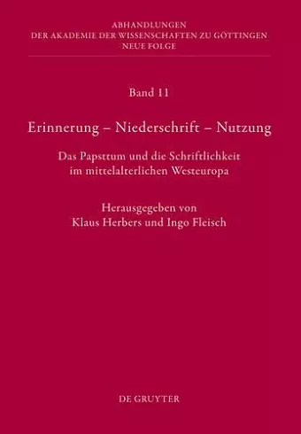 Erinnerung - Niederschrift - Nutzung cover