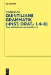 Quintilians Grammatik (Inst. Orat. 1,4-8) cover