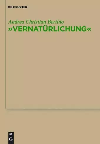 "Vernatürlichung" cover