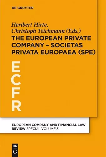 The European Private Company - Societas Privata Europaea (SPE) cover