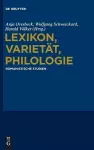 Lexikon, Varietät, Philologie cover