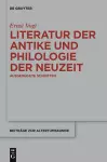 Literatur der Antike und Philologie der Neuzeit cover