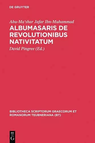 Albumasaris de revolutionibus nativitatum cover