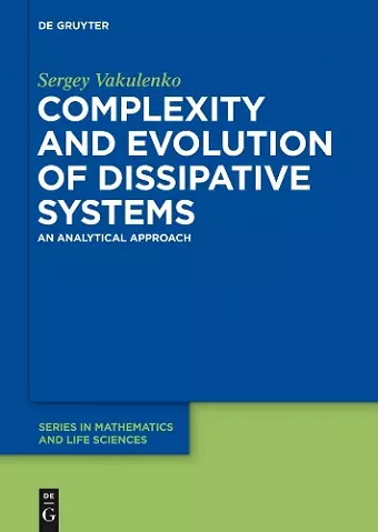 Complexity and Evolution of Dissipative Systems cover