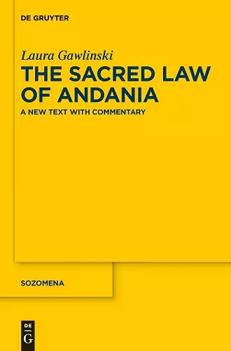 The Sacred Law of Andania cover