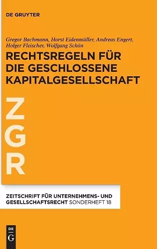 Rechtsregeln für die geschlossene Kapitalgesellschaft cover