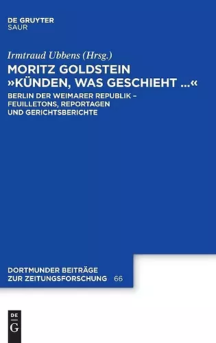 Moritz Goldstein "Künden, was geschieht..." cover