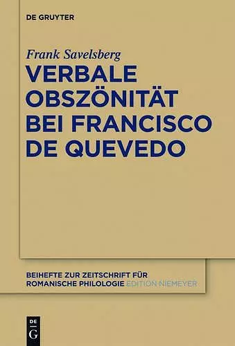 Verbale Obszönität bei Francisco de Quevedo cover