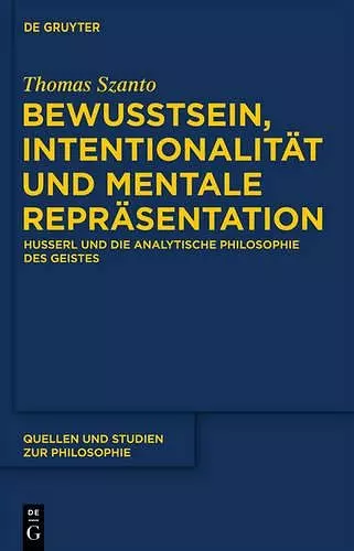 Bewusstsein, Intentionalität und mentale Repräsentation cover