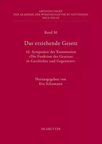 Das erziehende Gesetz cover