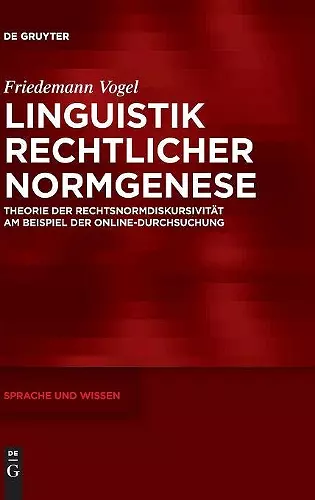 Linguistik rechtlicher Normgenese cover